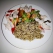 Tmava ryze, quinoa, zelenina, surimi (lepsi asi nahradit kurecim masem nebo rybickou - zdravejsi alternativa)