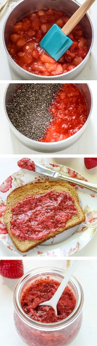 Zdravá marmeláda - jahody s chia semínky